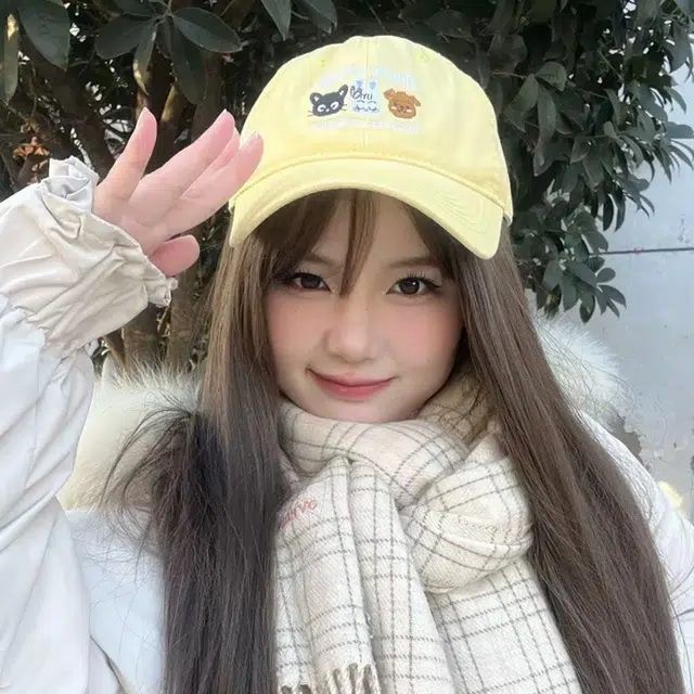 尚先生 草帽可爱小动物刺绣春夏遮阳防晒弯檐 棉 鸭舌帽 男女同款情侣款
