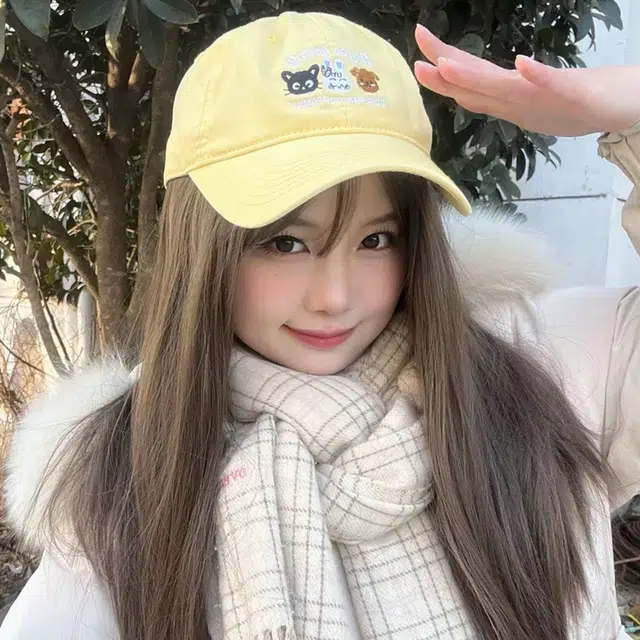 尚先生 草帽可爱小动物刺绣春夏遮阳防晒弯檐 棉 鸭舌帽 男女同款情侣款