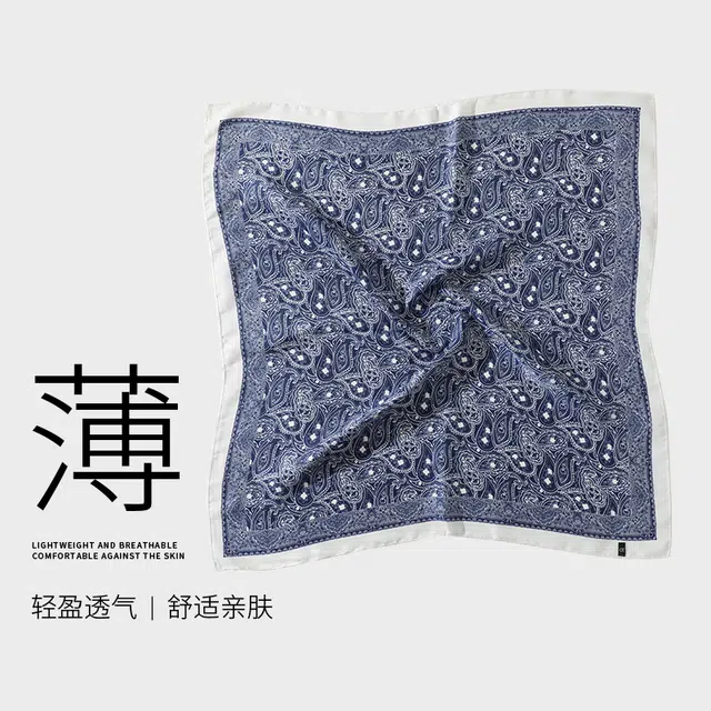 南极人 复古时髦小方巾系脖高级感夏季搭配衬衫护颈饰围脖子薄纱巾围巾百搭绑发系腰配饰 丝巾 女款