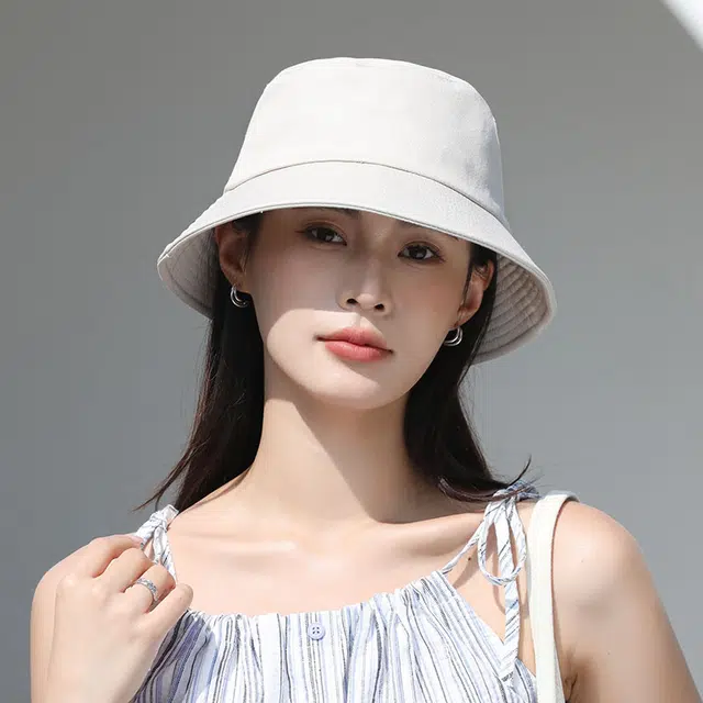 南极人 防晒水桶夏季户外遮阳防紫外线大头围大帽檐遮脸休闲 棉 渔夫帽 男女同款情侣款