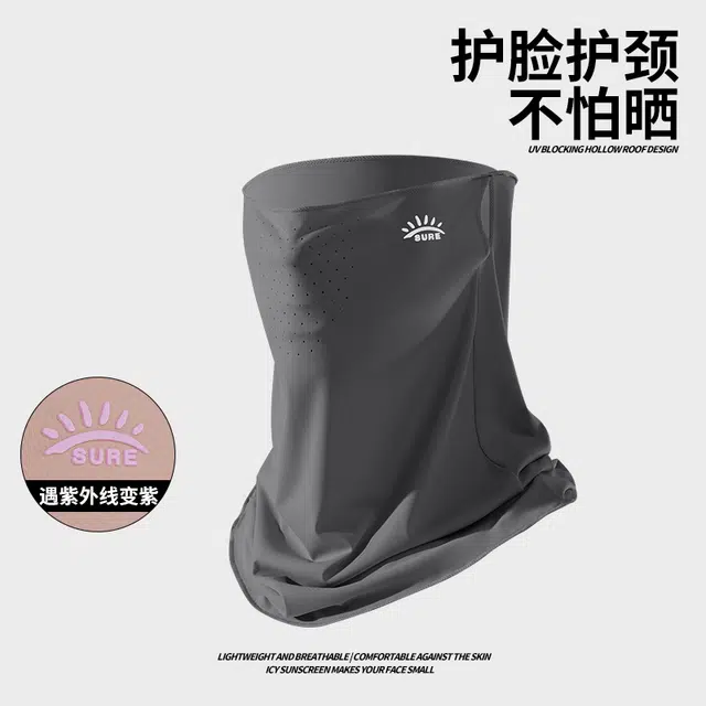 南极人 速干棒球帽子户外跑步运动休闲百搭软顶宽帽檐显脸小遮阳防晒帽冰丝口罩全脸防紫外线护颈脖套透气凉感 轻薄款 鸭舌帽 男款