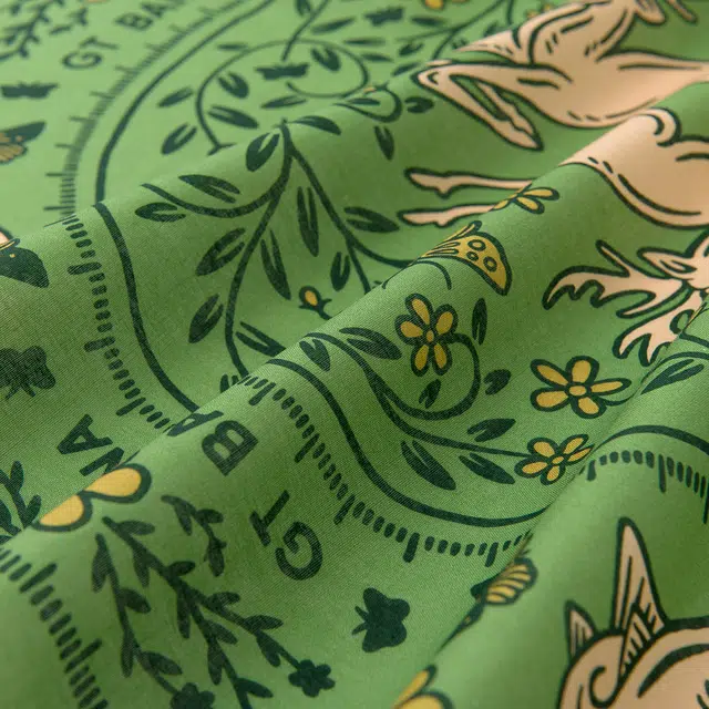 滚烫时光 绿色小鹿 棉 头巾 男女同款情侣款