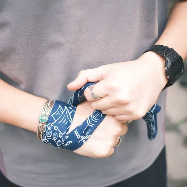 滚烫时光 蓝洋航海 棉 头巾 男女同款情侣款