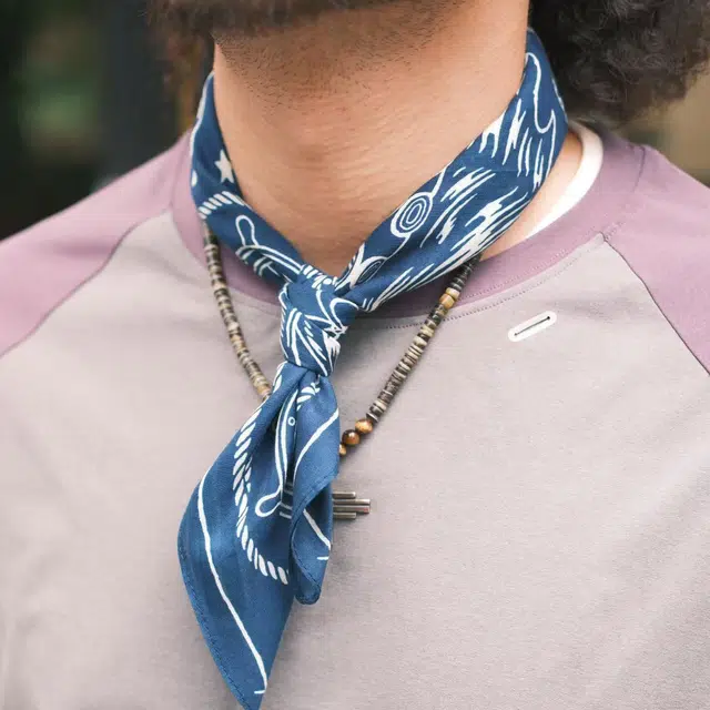 滚烫时光 蓝洋航海 棉 头巾 男女同款情侣款