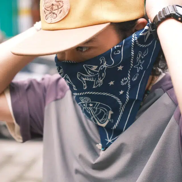 滚烫时光 蓝洋航海 棉 头巾 男女同款情侣款