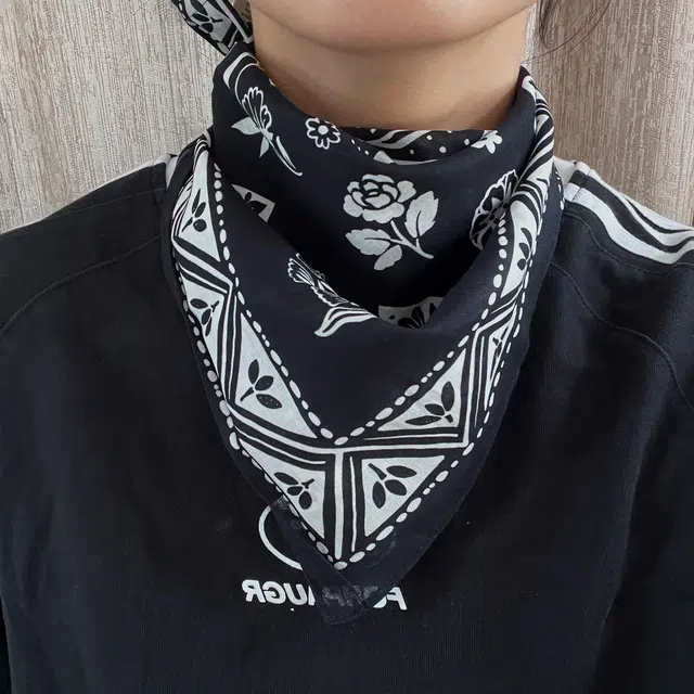 滚烫时光 彩绘方巾领巾发带 棉 头巾 男女同款情侣款