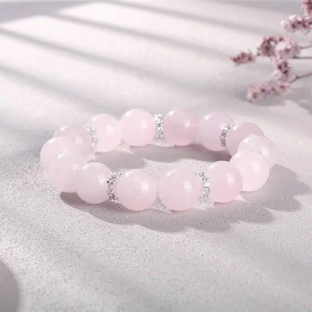 周百福 荔枝冻粉晶 甜美气质可爱 轻奢小众百搭高级感 梦幻粉招桃花早日脱单 招人缘运手饰 能量磁场 好运 水晶 手串 女款