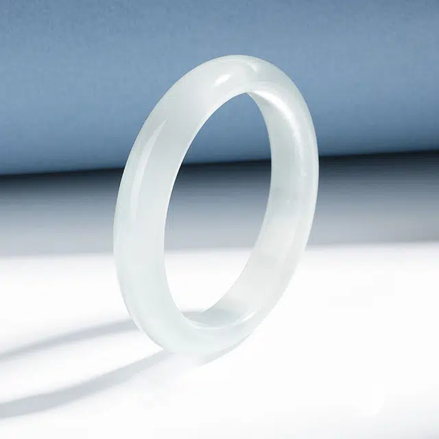 周百福 新中式国潮复古 汉服圆条美人镯 一步一响古风精致素雅气质 白月光叮当镯子 猫眼石 手镯 男女同款情侣款