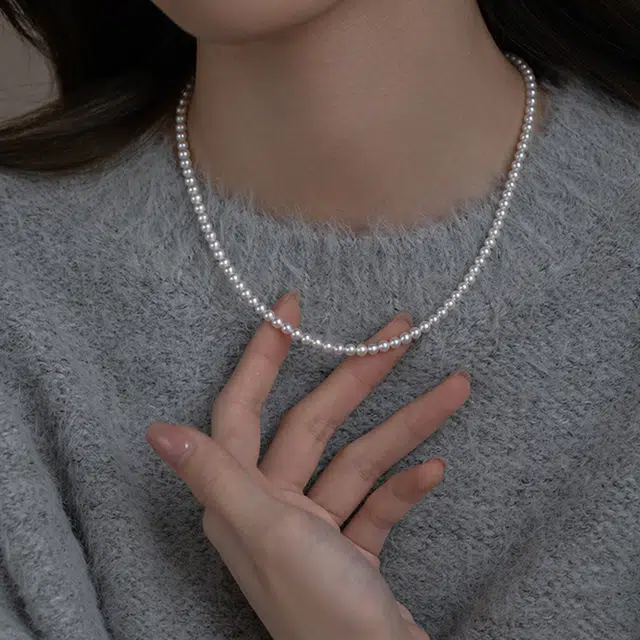 贝诗珠宝 经典妈妈链套装气质珠光宝气母亲三件套精致礼品 淡水珍珠 项链 女款 首饰礼盒可选