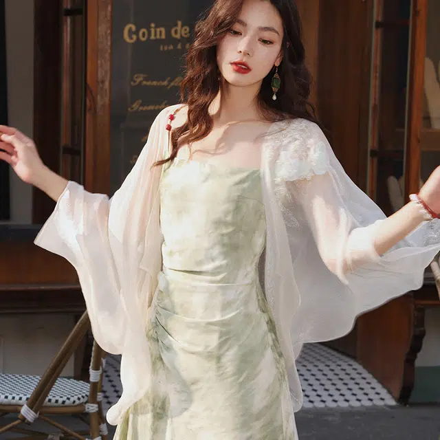彼得潘大叔 《远山浮风》 新中式国风重工钉珠长袖衬衫 女款 汉白玉色