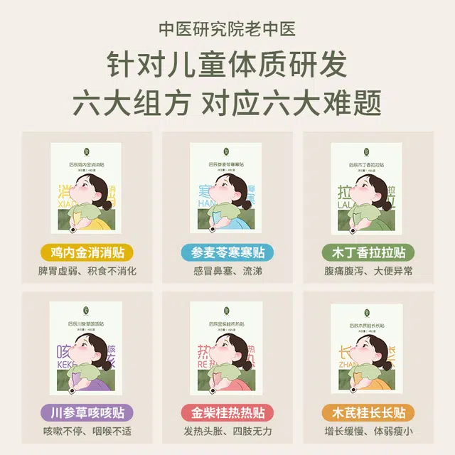 后辰 儿童保健贴 宝宝鸡内金非脾胃消消贴化食旗舰正品咳咳贴