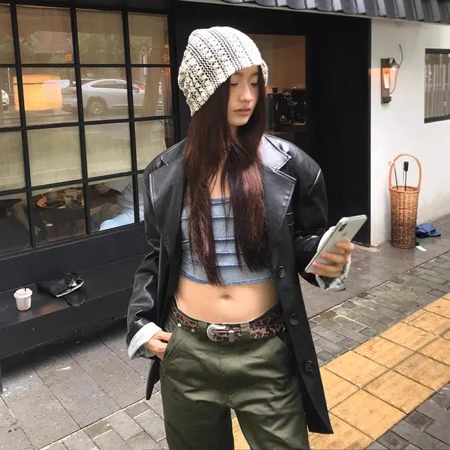 钓鱼熊 缕空钩花辣妹堆堆帽女透气薄款套头帽显脸小包头帽子 聚酯纤维 冷帽 男女同款情侣款