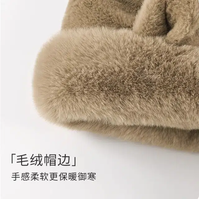 钓鱼熊 【秋冬必备】防寒毛绒围巾一体秋冬季东北骑车电动车防风加厚 聚酯纤维 帽子 男女同款情侣款