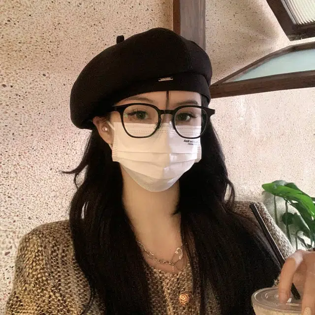 钓鱼熊 时尚复古百搭显脸小 聚酯纤维 贝雷帽 男女同款情侣款