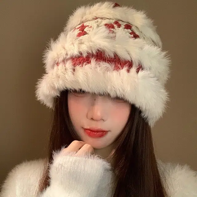 钓鱼熊 氛围感必备保暖可爱百搭显脸小针织 聚酯纤维 绒线帽 男女同款情侣款