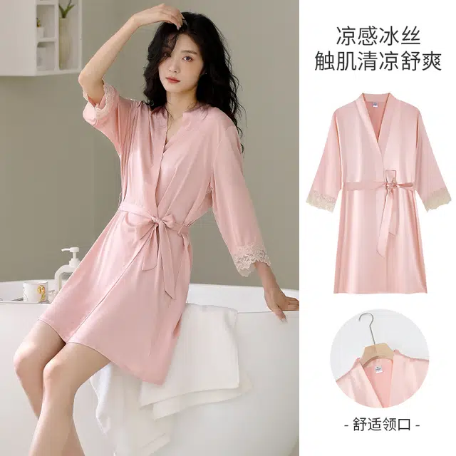 芬腾可安 柔软细腻亲肤透气顺滑凉爽家居服睡袍 女款