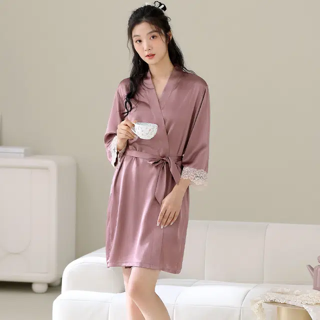 芬腾可安 柔软细腻亲肤透气顺滑凉爽家居服睡袍 女款
