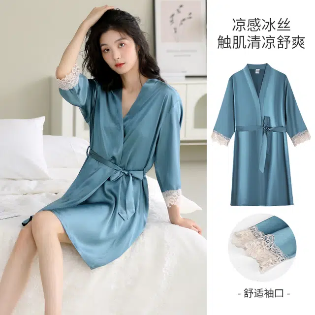 芬腾可安 柔软细腻亲肤透气顺滑凉爽家居服睡袍 女款