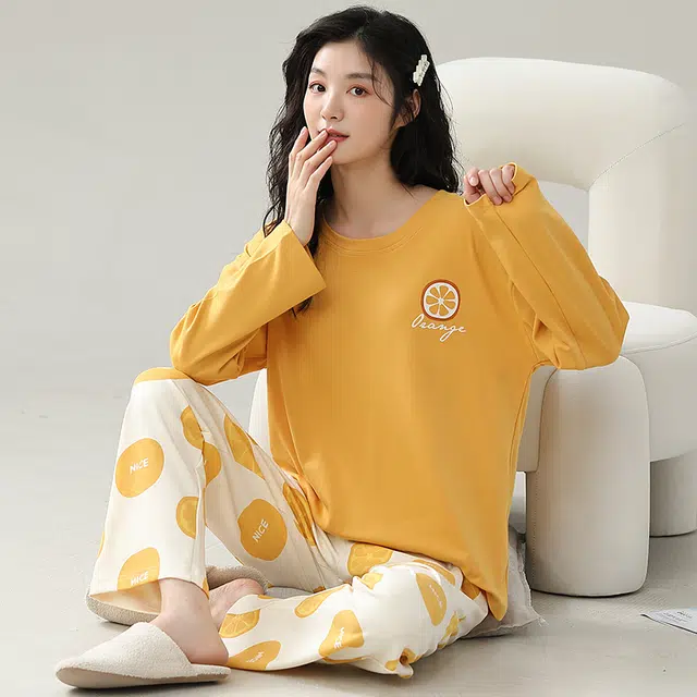 芬腾可安 宿舍外出都可穿的舒适设计感时尚经典家居服睡衣套装 女款