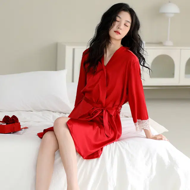 芬腾可安 柔软细腻亲肤透气顺滑凉爽家居服睡袍 女款