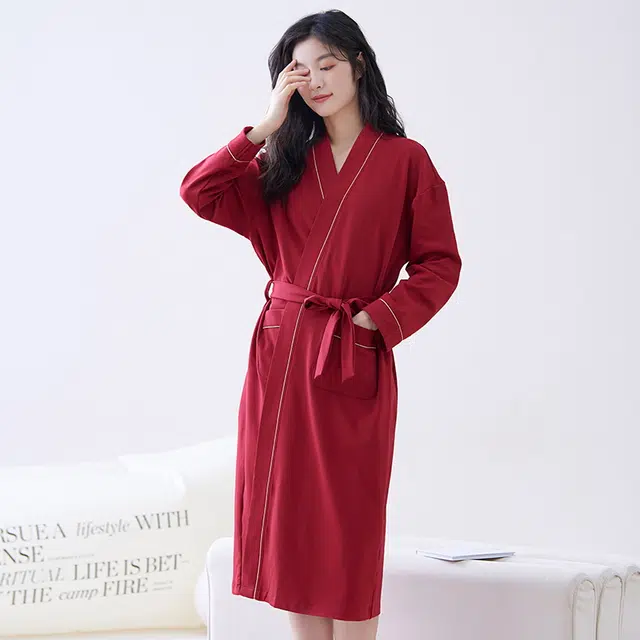 芬腾可安 单件纯棉舒适简约细腻柔软时尚亲肤居家服睡袍 女款