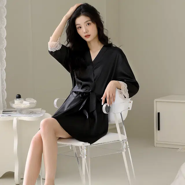 芬腾可安 柔软细腻亲肤透气顺滑凉爽家居服睡袍 女款