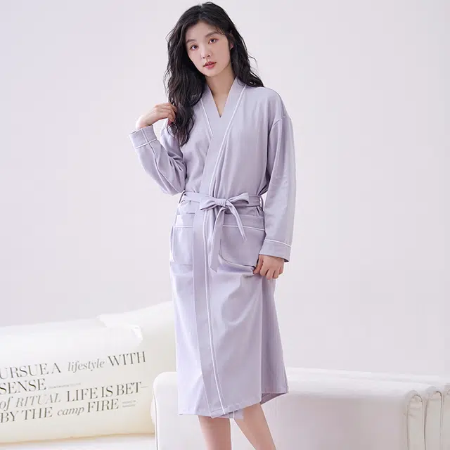 芬腾可安 单件纯棉舒适简约细腻柔软时尚居家服睡袍 女款