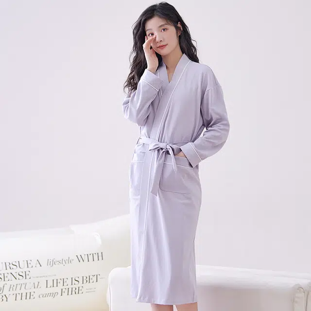 芬腾可安 单件纯棉舒适简约细腻柔软时尚居家服睡袍 女款