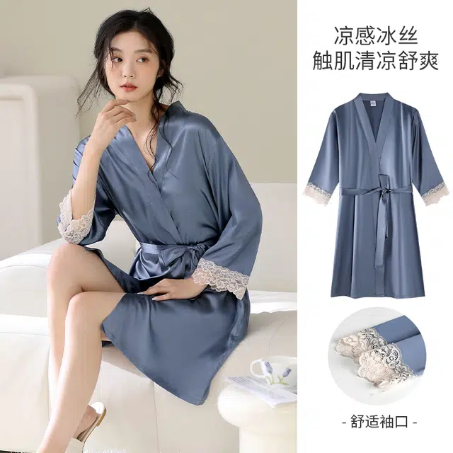 芬腾可安 柔软细腻亲肤透气顺滑凉爽家居服睡袍 女款