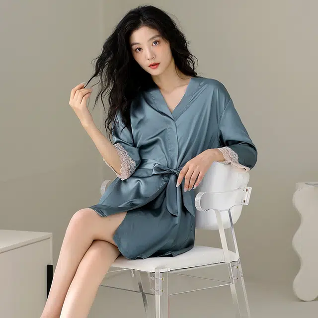 芬腾可安 柔软细腻亲肤透气顺滑凉爽家居服睡袍 女款