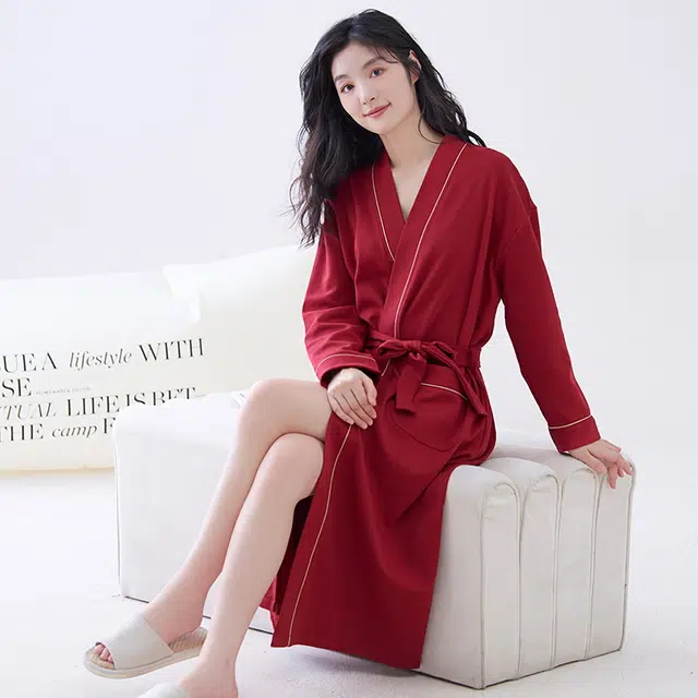 芬腾可安 单件纯棉舒适简约细腻柔软时尚亲肤居家服睡袍 女款