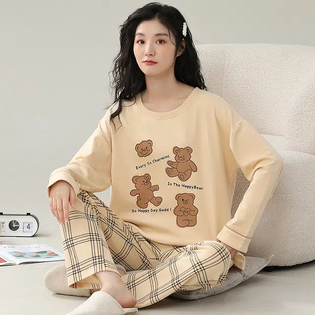 芬腾可安 宿舍外出都可穿的时尚经典设计感舒适家居服睡衣套装 女款