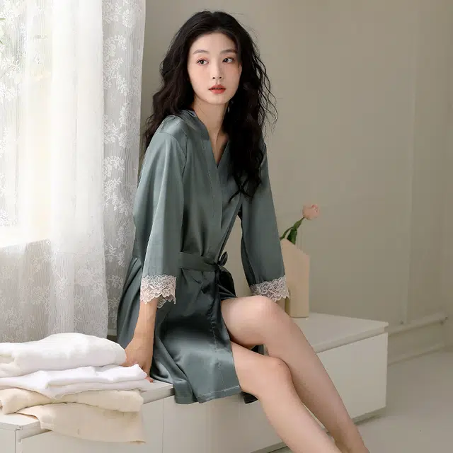 芬腾可安 柔软细腻亲肤透气顺滑凉爽家居服睡袍 女款