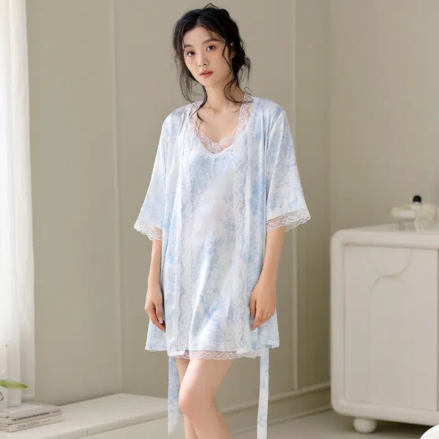 芬腾可安 柔软细腻亲肤透气顺滑凉爽睡袍 女款