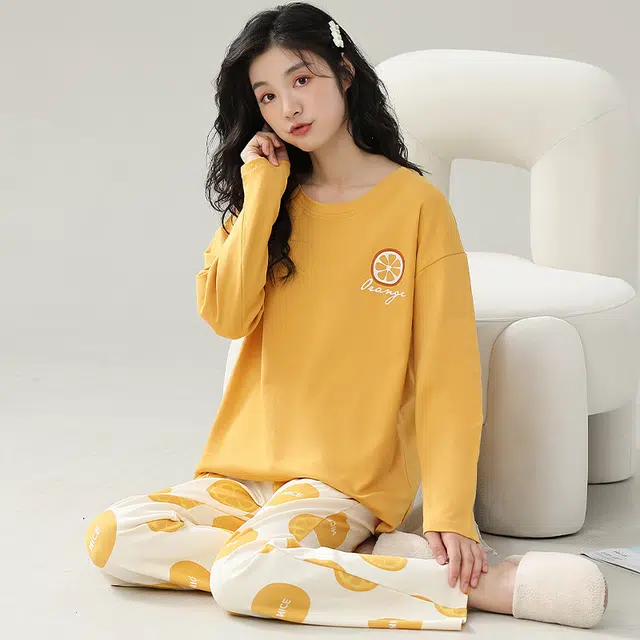 芬腾可安 宿舍外出都可穿的舒适设计感时尚经典家居服睡衣套装 女款