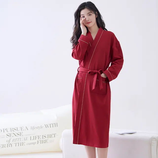 芬腾可安 单件纯棉舒适简约细腻柔软时尚亲肤居家服睡袍 女款