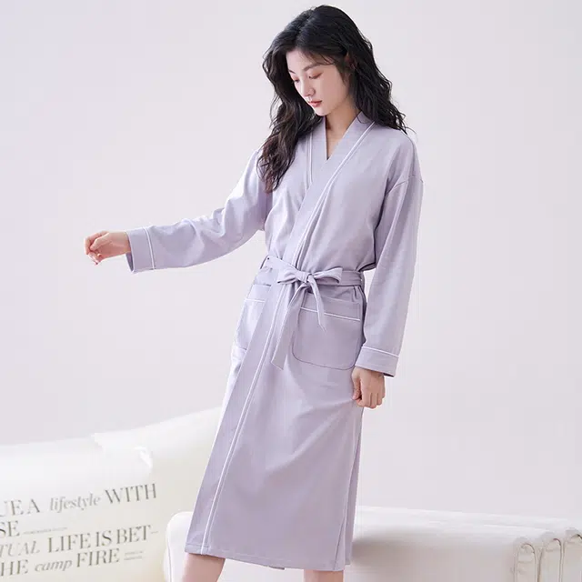 芬腾可安 单件纯棉舒适简约细腻柔软时尚居家服睡袍 女款