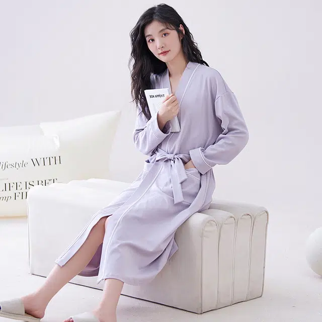 芬腾可安 单件纯棉舒适简约细腻柔软时尚居家服睡袍 女款