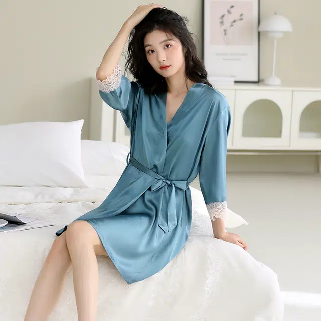 芬腾可安 柔软细腻亲肤透气顺滑凉爽家居服睡袍 女款