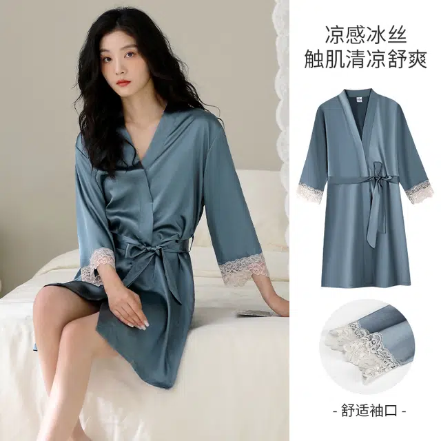 芬腾可安 柔软细腻亲肤透气顺滑凉爽家居服睡袍 女款