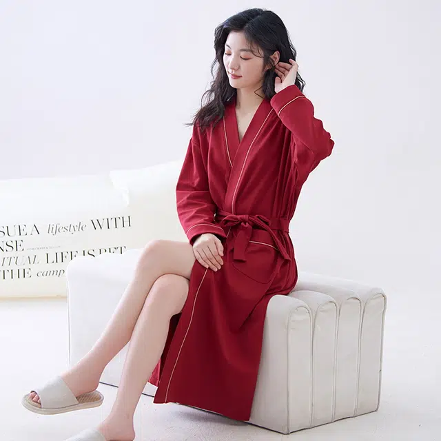 芬腾可安 单件纯棉舒适简约细腻柔软时尚亲肤居家服睡袍 女款