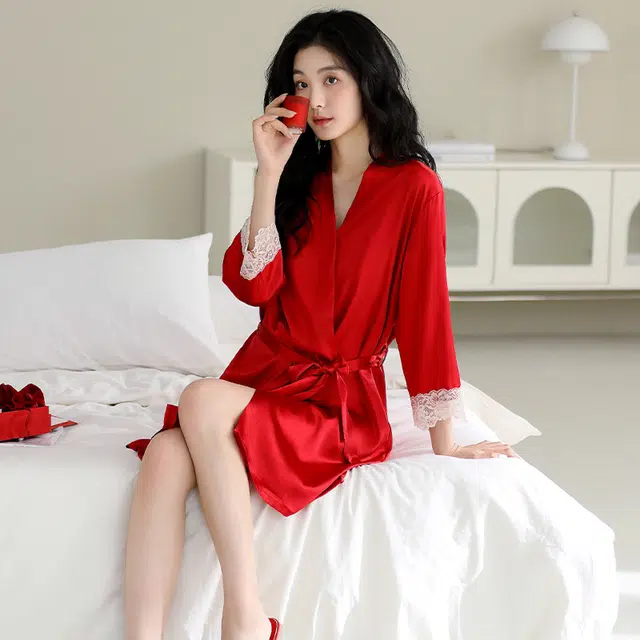 芬腾可安 柔软细腻亲肤透气顺滑凉爽家居服睡袍 女款