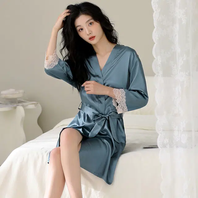 芬腾可安 柔软细腻亲肤透气顺滑凉爽家居服睡袍 女款