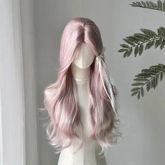 时影【洛神粉】初春假发全头套女 长卷发梦幻粉 自然蓬松气质女团 整顶发套