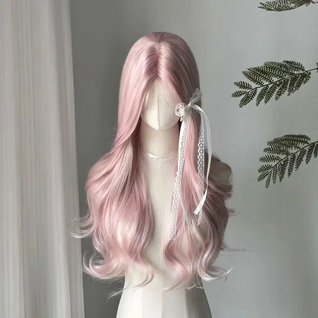 时影【洛神粉】初春假发全头套女 长卷发梦幻粉 自然蓬松气质女团 整顶发套