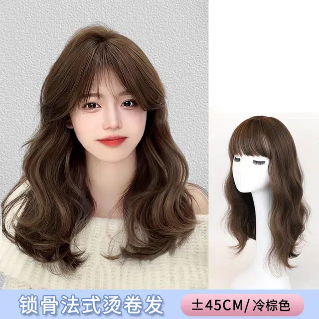 时影 韩系气质 大波浪 中长卷发 全头套
