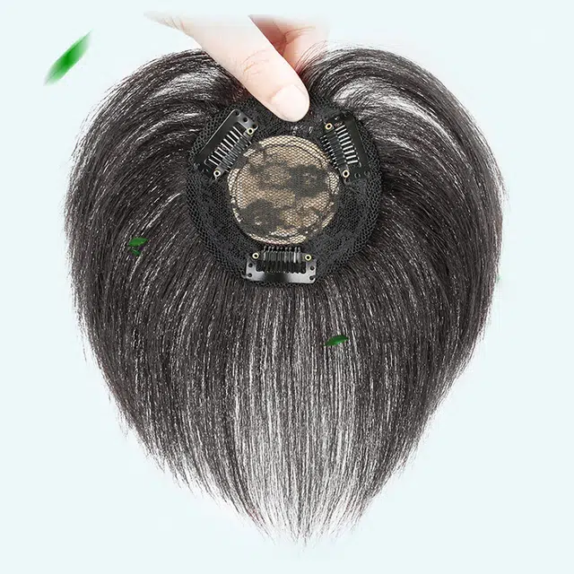 时影全真人发头顶补发片 直发假发块 遮白发增发量蓬松透气
