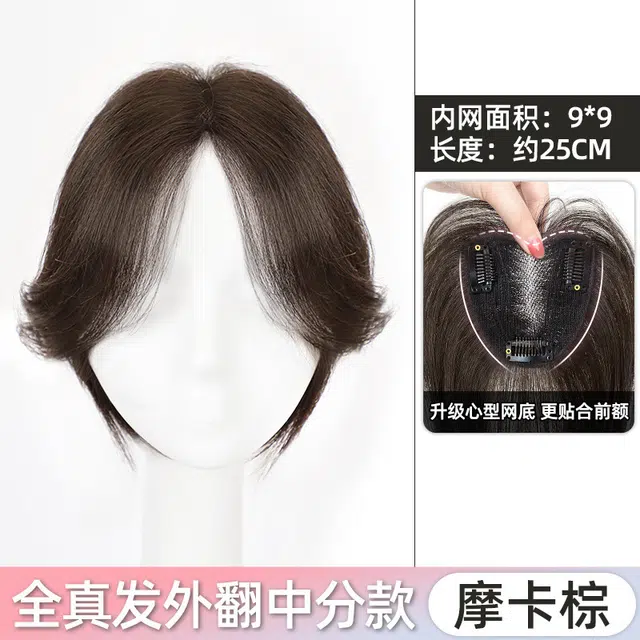 时影 蔷薇花 外翻八字刘海头顶假发
