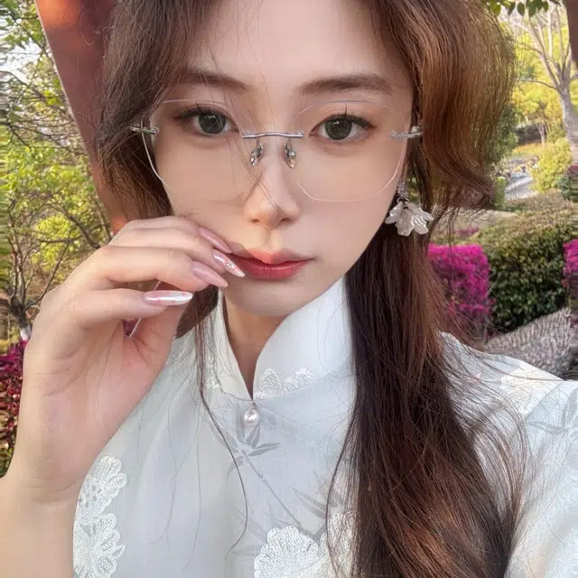 【可配度数】 佐川 超轻纯钛无框近视眼镜 精致 遮脸显脸小 可配防蓝光变色 钛 不规则形 光学镜架 男女同款情侣款