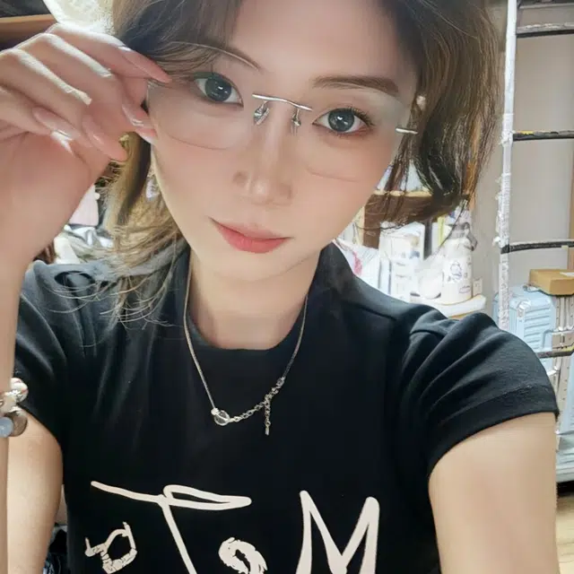 【可配度数】 佐川 超轻纯钛无框近视眼镜 精致 遮脸显脸小 可配防蓝光变色 钛 不规则形 光学镜架 男女同款情侣款